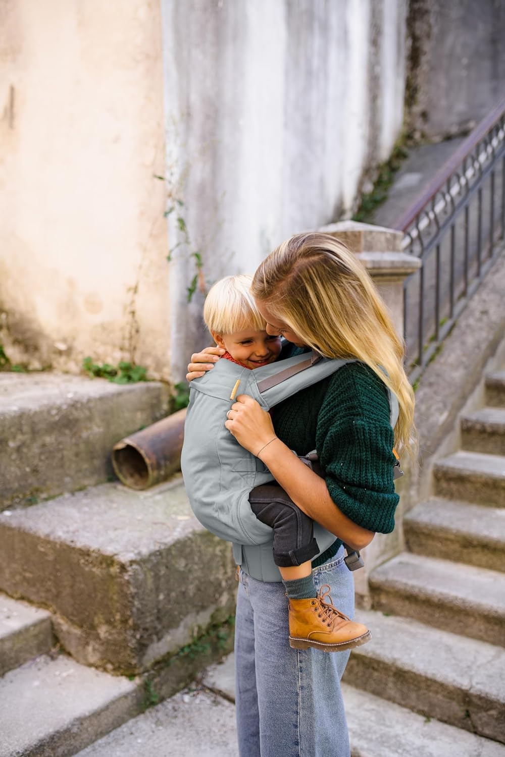 Beco Mochila porta bebés y porta bebés para niños (24-48 meses) - 100% Algodón Portador para niños pequeños, ligero y transpirable, amigable con la cadera con 2 posiciones de porte: porte frontal y