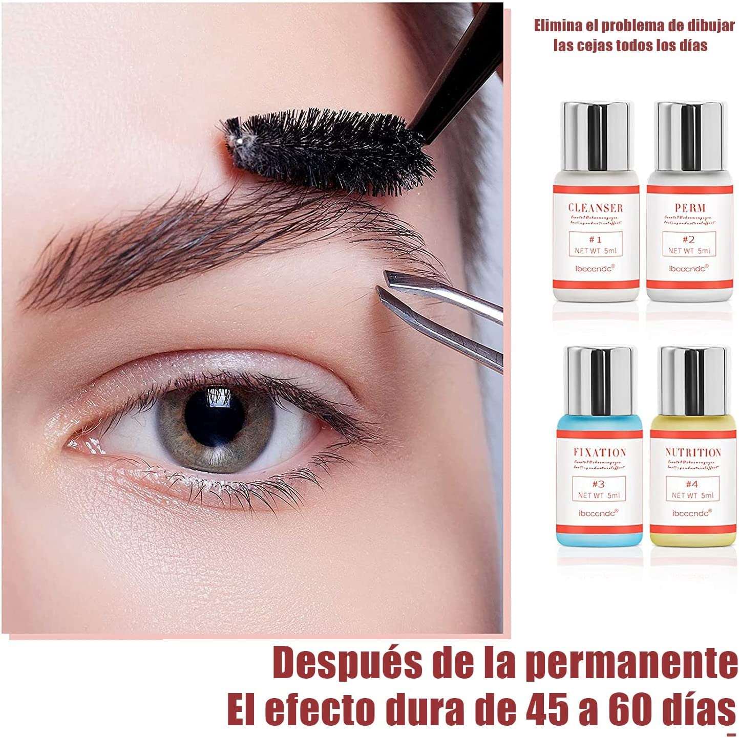 Kit de Laminación de Cejas, Kit de Permanente de Cejas, Kit de Elevación de Cejas, Brow Lift Kit Permanente Profesional para Cejas Semipermanente de Bricolaje para Uso Doméstico de Salón (A)