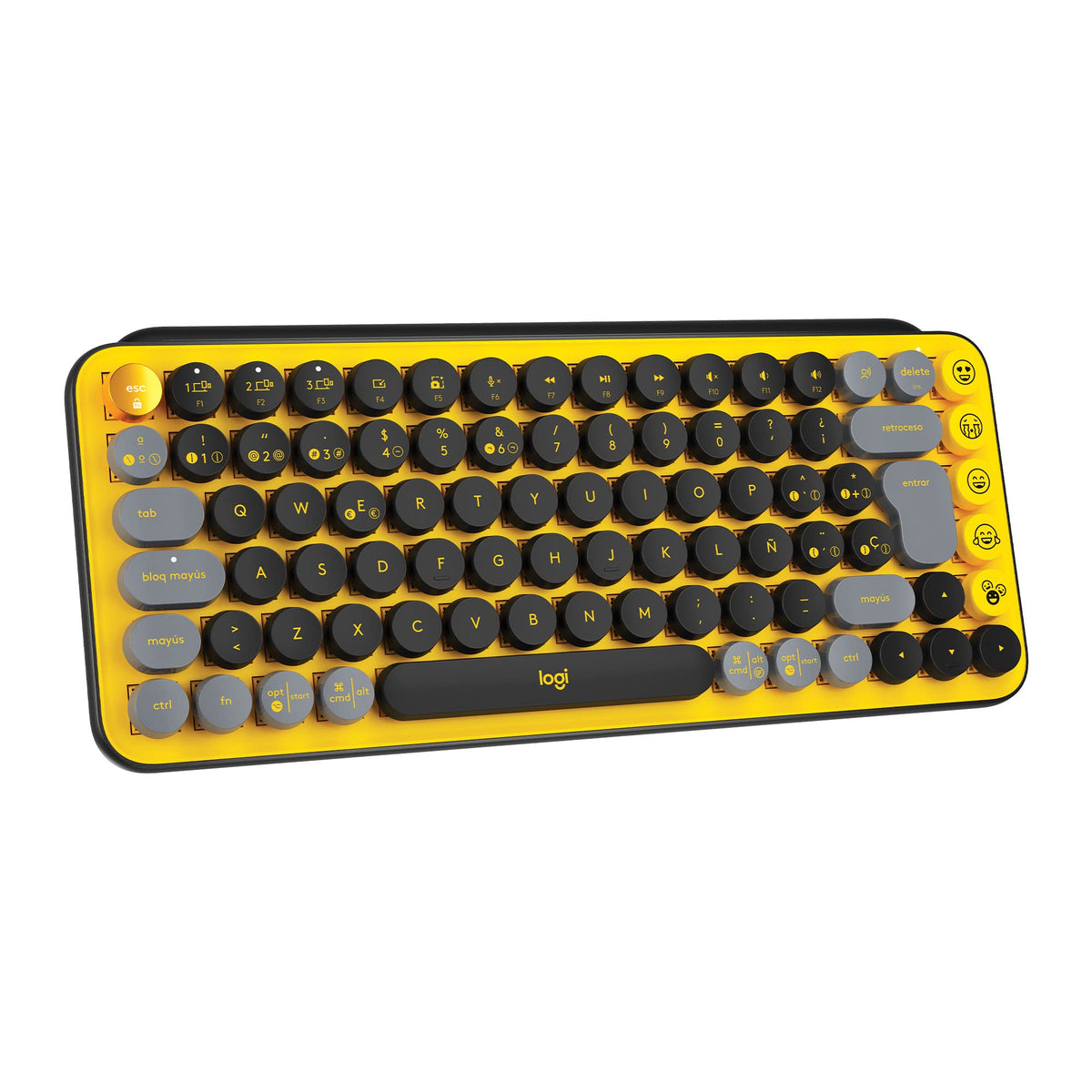 Teclado Mecánico Logitech Blast Inalámbrico Multidispositivo con Teclas Emoji Personalizables