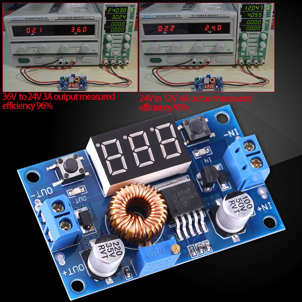 Módulo de Potencia Yosoo DC-DC Converter Ajustable 5A Regulador de Voltaje Reductor para LED Alta Potencia