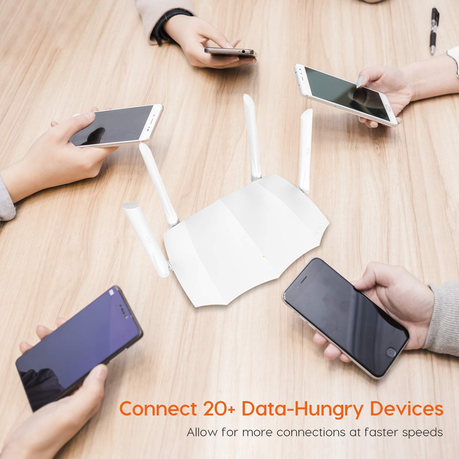 Router WiFi Tenda AC5 AC1200 Blanco de Doble Banda con Controles Parentales