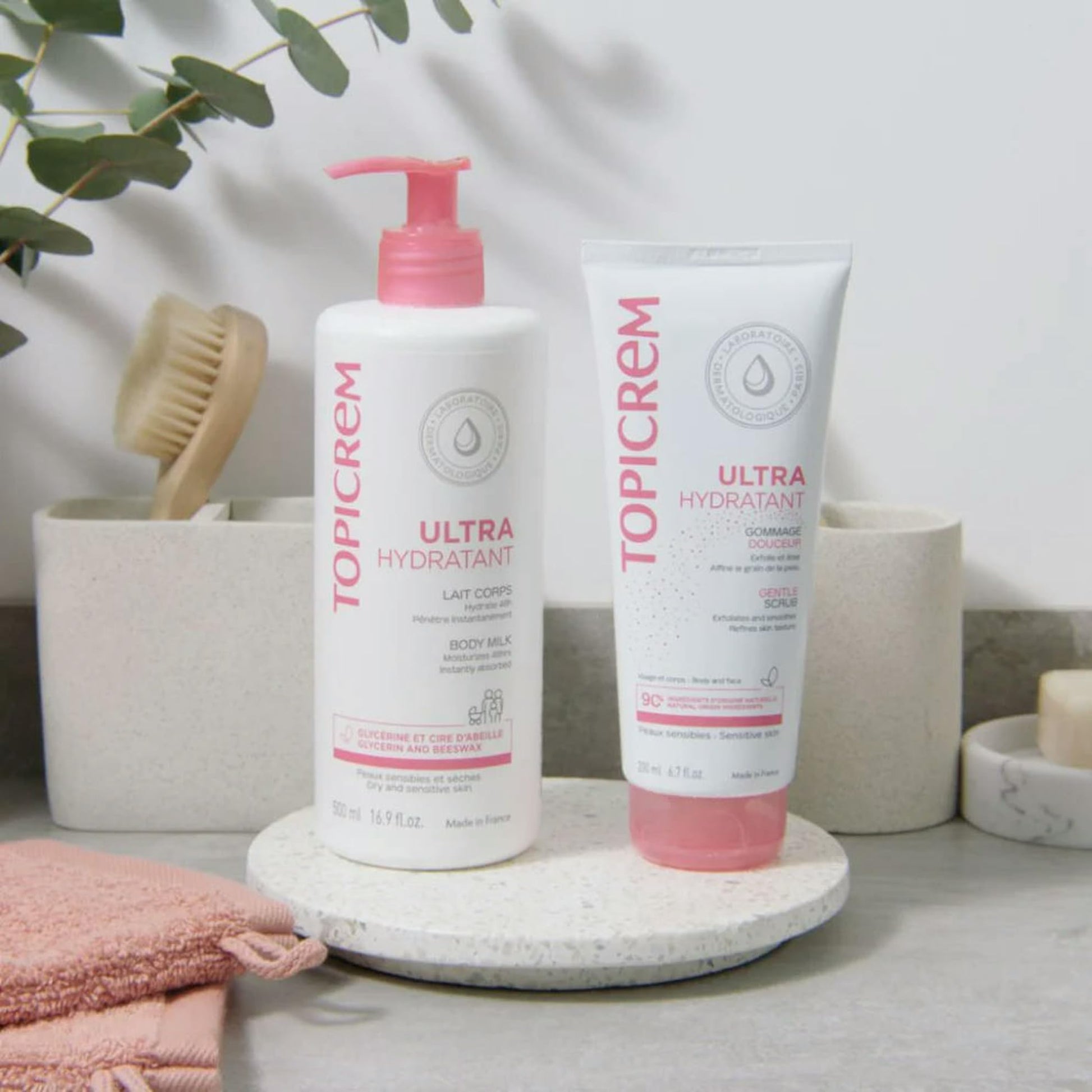 Exfoliante Corporal y Facial Topicrem Suave para Pieles Sensibles