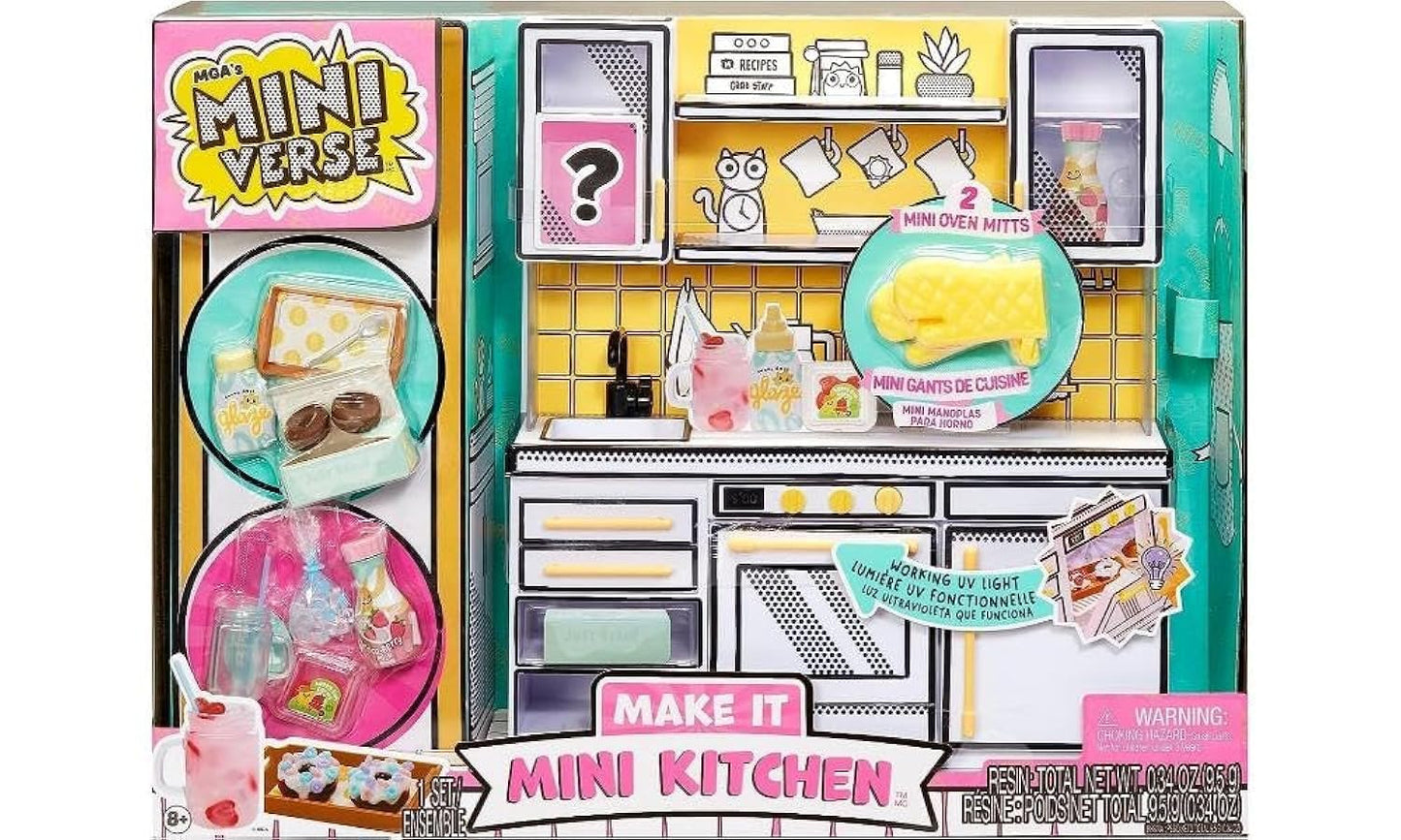 Juego de Cocina DIY MGA's Miniverse Mini en Rojo con Luz UV para Niños Mayores de 8 Años