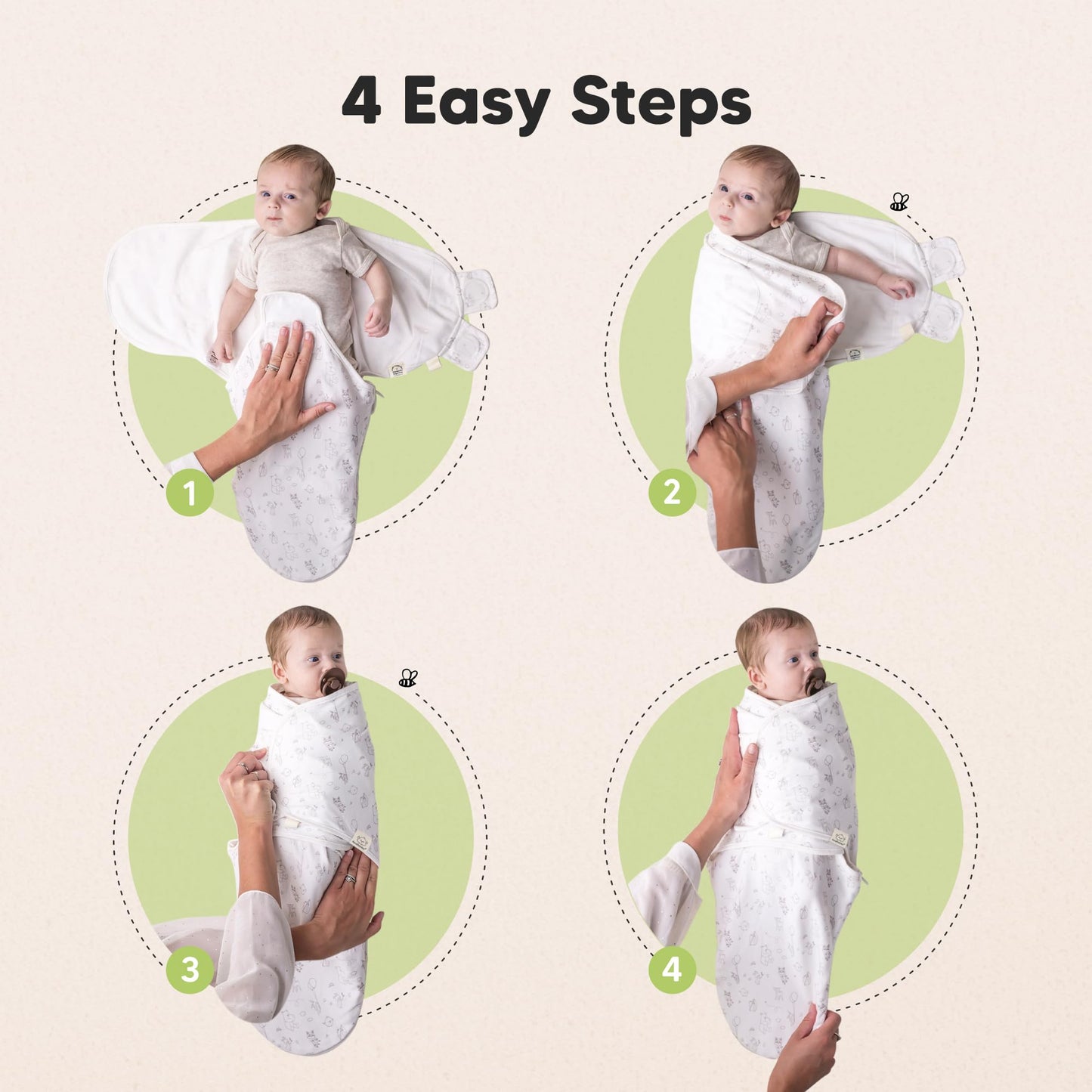 Sacos de dormir para bebé con cierre, paquete de 3 pañales para recién nacidos de 0 a 3 meses, bebés, niñas, niños, saco de dormir suave y duradero para recién nacidos, manta de pañales fácil de