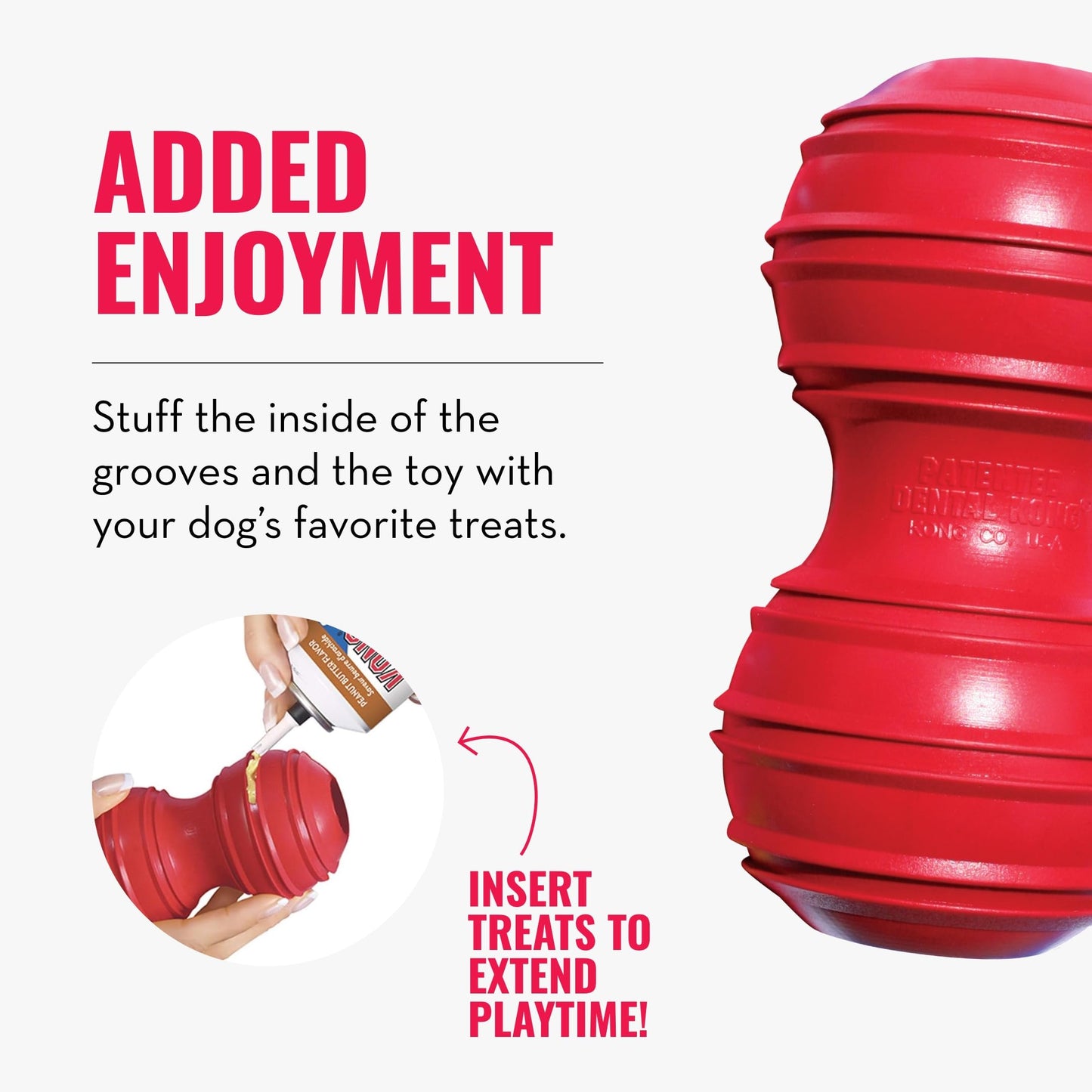 Kong Dental Juguete para los Dientes del Perro, Extragrande, Rojo