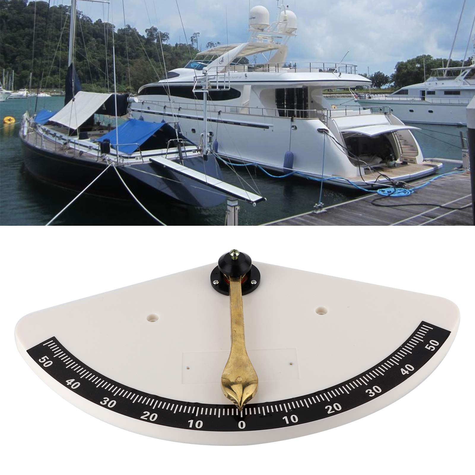 Keenso Clinómetro Marino Clinómetro Forestal de Pendiente Clinómetro Marino Inclinómetro de Nivel Instrumento Buscador de Ángulo para Barcos, Yates, Yates
