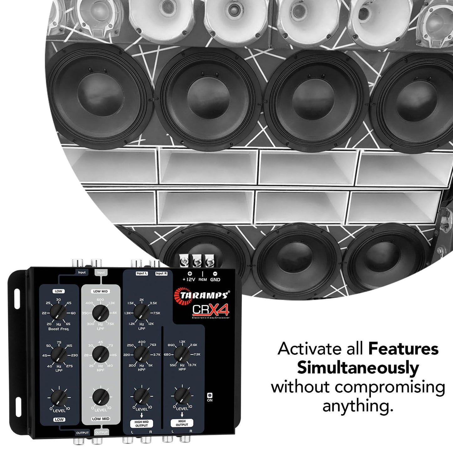 Crossover Electrónico Compacto TARAMPS CRX 4 Vías