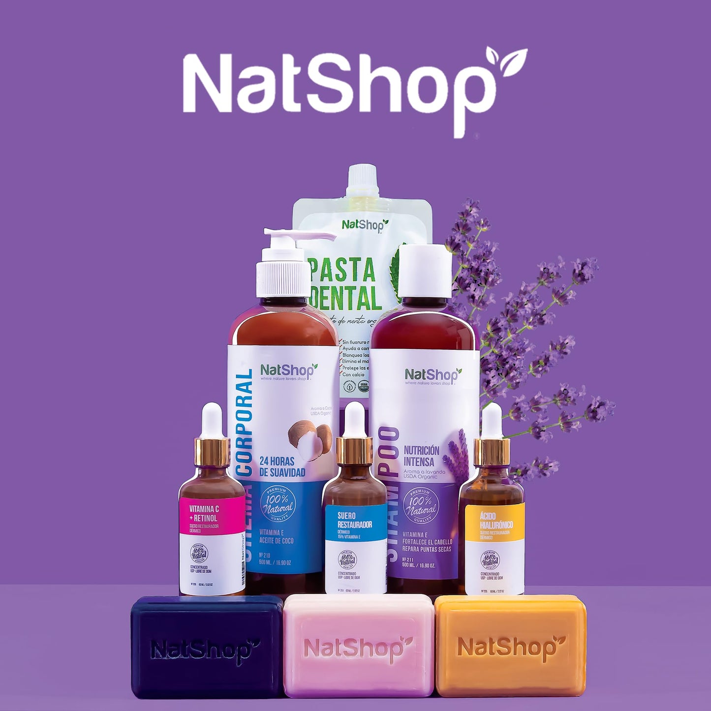 NATSHOP | Suero de Vitamina C + Retinol 100% Natural - Fórmula con Aceites Orgánicos y Textura Suave | Skin Care Sin Parabenos, Fragancias Sintéticas ni Químicos Agresivos - Skincare Nocturno 60ml
