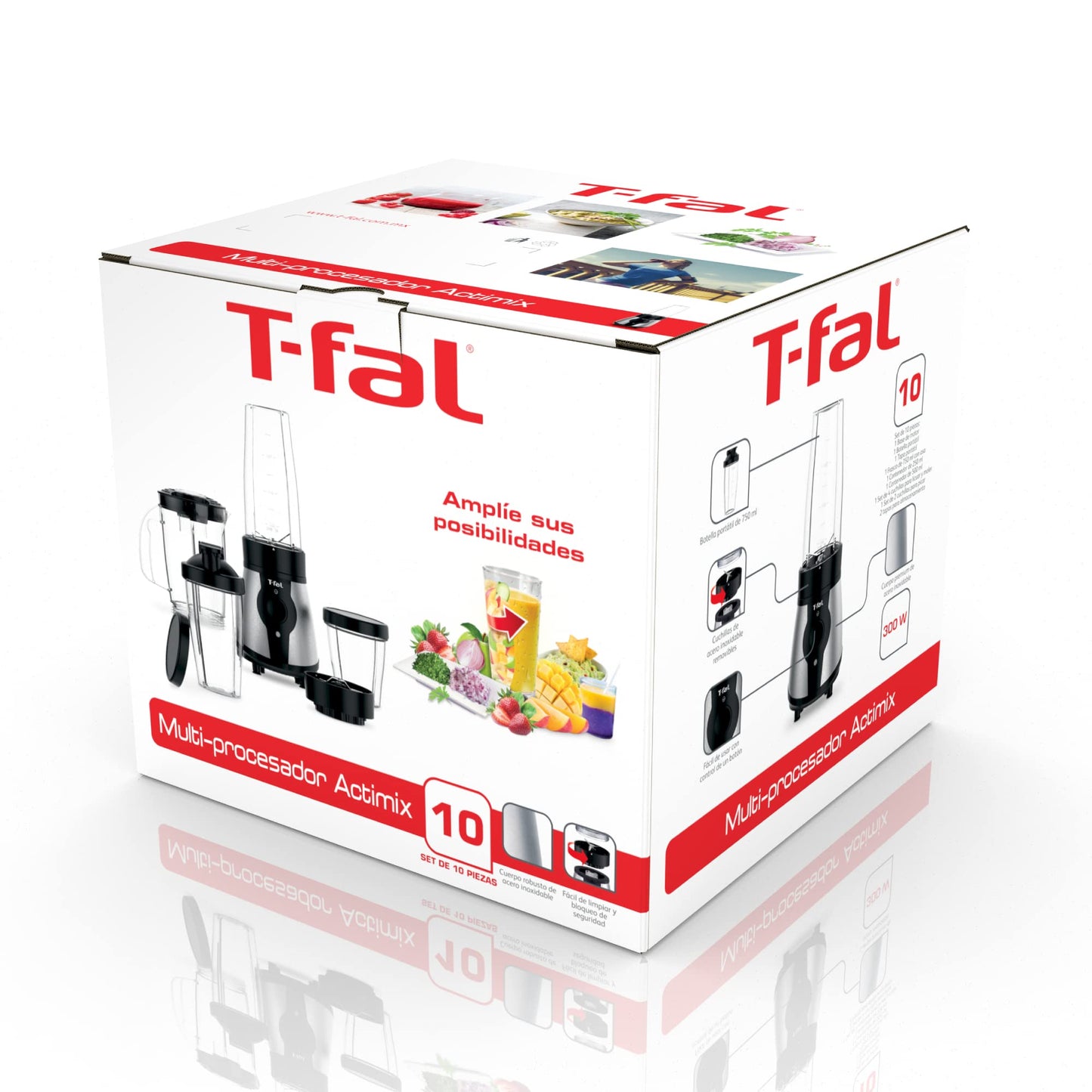 Mini Procesador de Alimentos T-fal Negro con Funciones Múltiples de 750 ml
