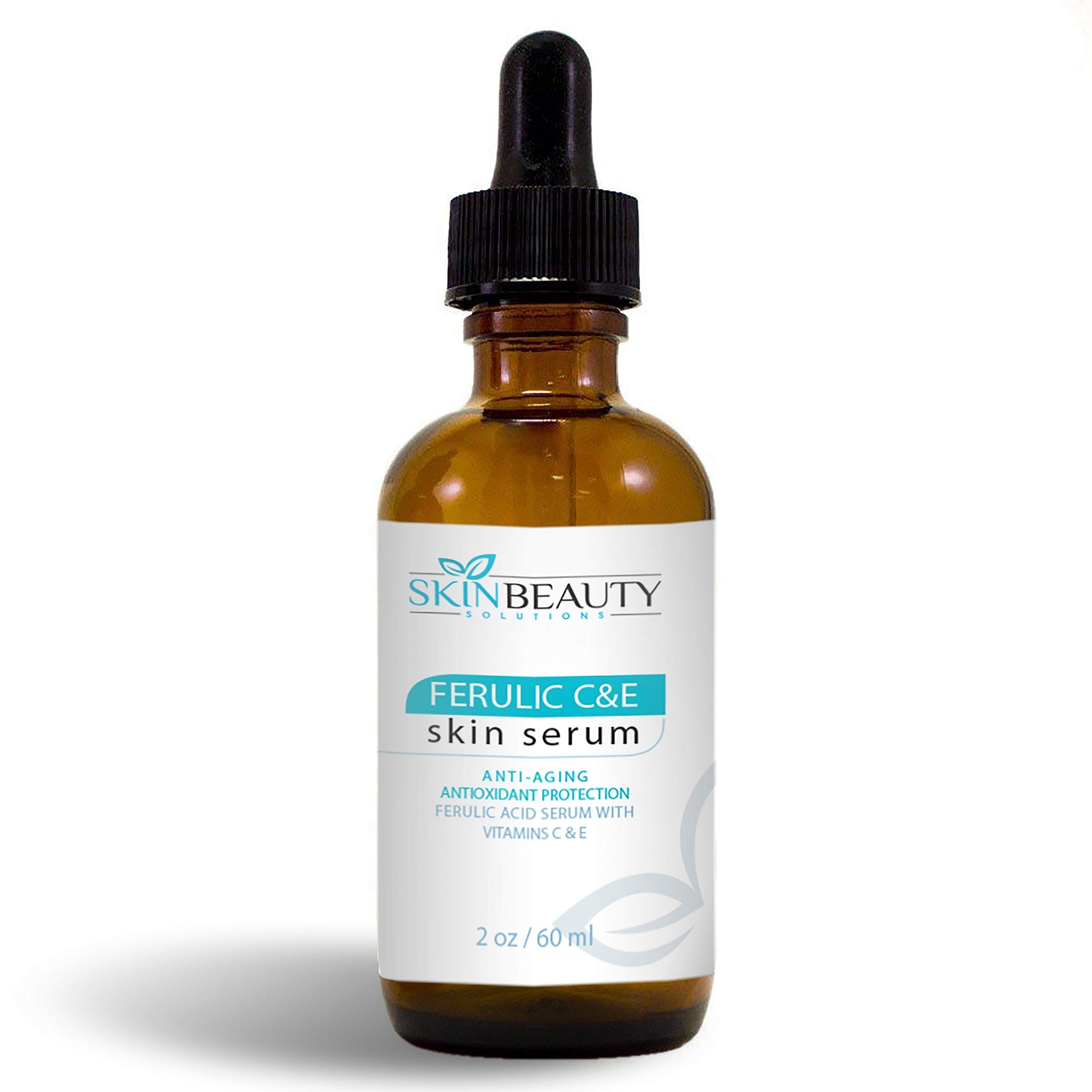 Skin Beauty Solutions Sérum para piel con vitamina C + E, ácido férulico, antiedad, piel dañada por el sol y más (C+E, tratamiento antioxidante de combinación férulica, 2 oz/ 60 ml
