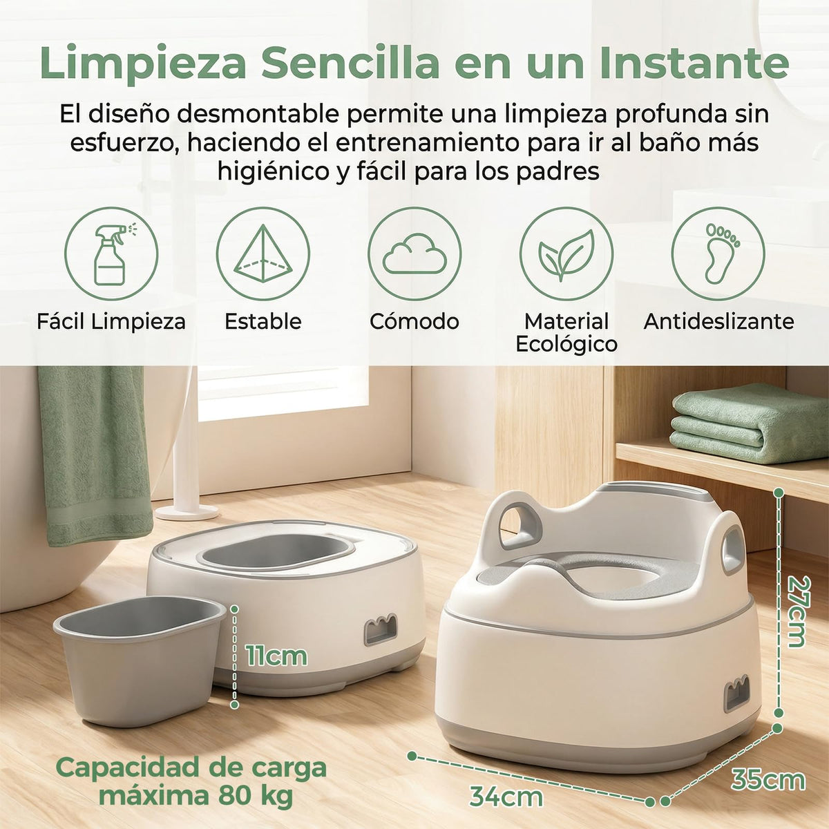 Bañito entrenador niño, Basinicas entrenadoras niños