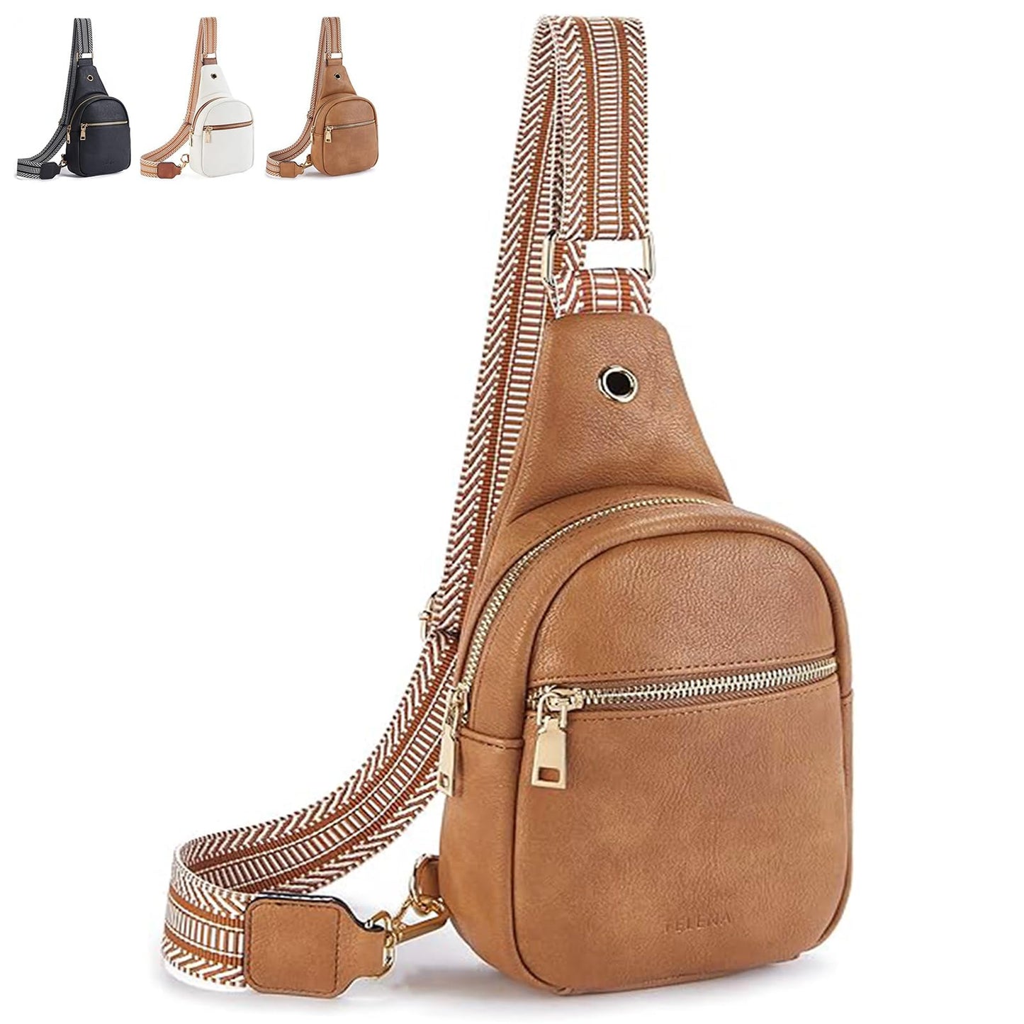 Riñoneras para Mujer, Bolso Bandolera de Piel para Mujer, Riñonera Moda Deportiva con Correa Ajustable de Hombro, Bolso Bandolera para Mujer para los Desplazamientos diarios, Fitness, Viajes
