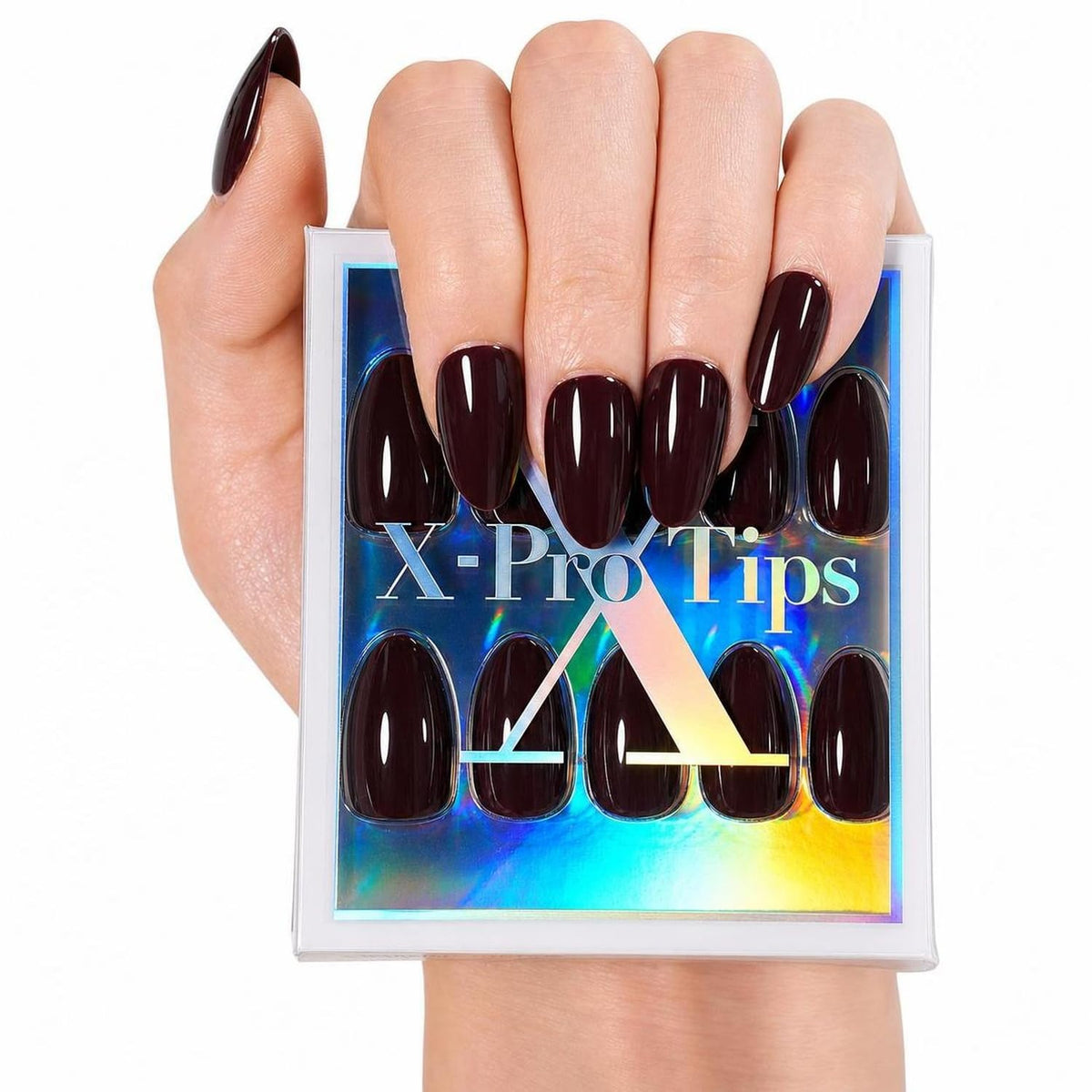 SXC Uñas postizas de la marca Cosmetics | Serie X1 Almendra Corta (061 Cocoa Velvet)