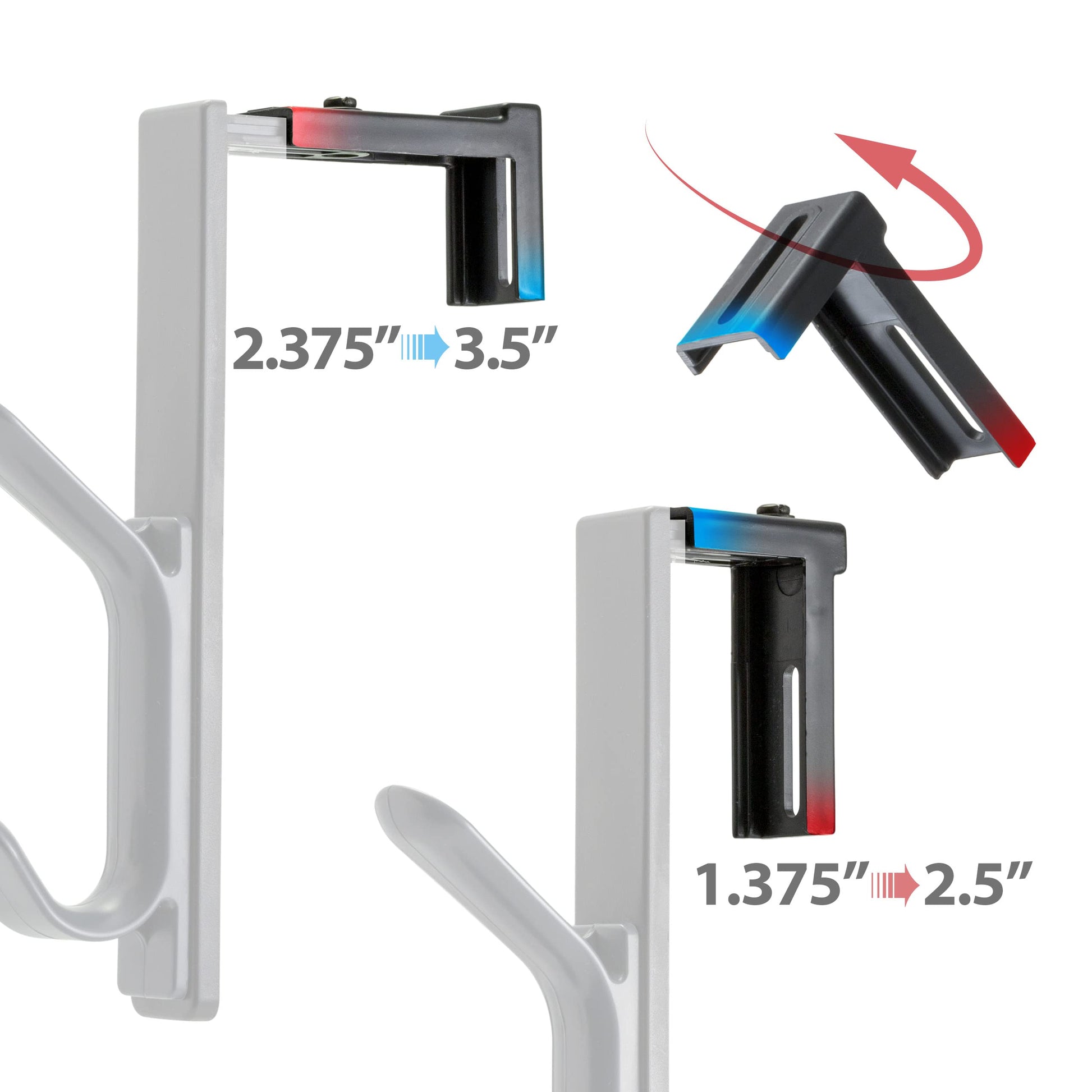 Ganchos de Doble Capa Officemate Ajustables Blanco Paquete de 2