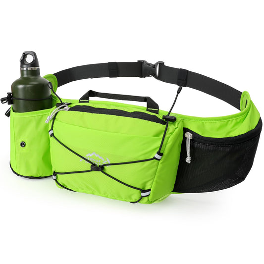 INOXTO - Riñonera delgada para correr para mujeres y hombres, paquete de cintura deportiva con botella de agua de 300 ml para correr, caminar, ciclismo, senderismo y correr, cinturón reflectante para