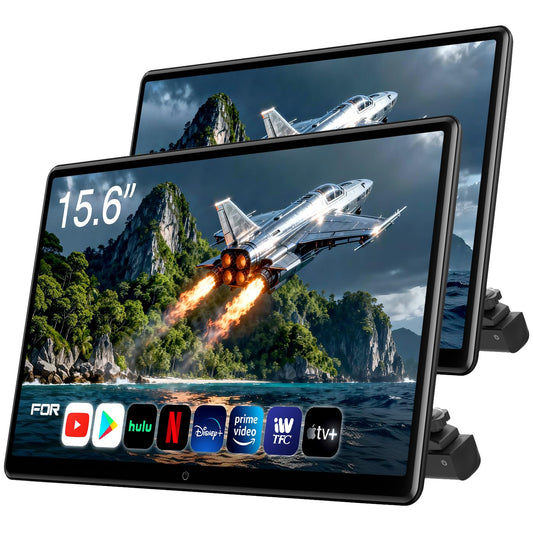 Monitor de Reposacabezas Android 13 Compatible con Teléfono Inalámbrico y Sincronización de Espejo HDMI Bluetooth