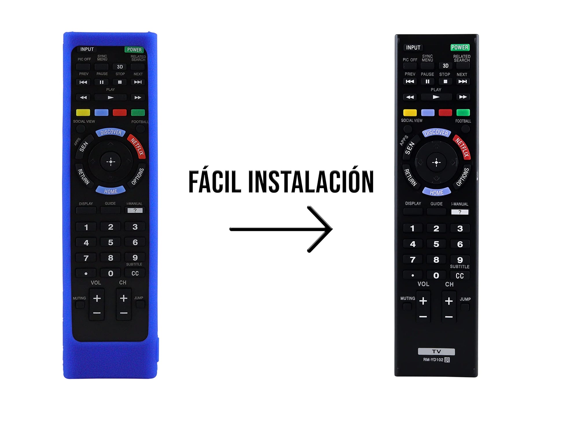 CONTROL EXPERT Funda para Control Sony BRAVIA Smart TV Protector RMT-TX
