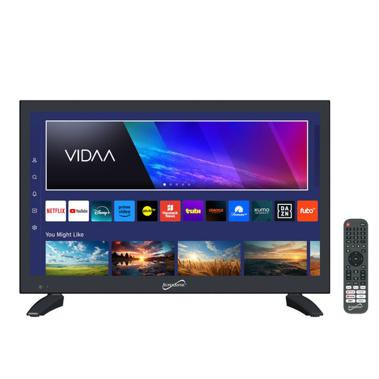 Televisor LED Supersonic 18.5 Pulgadas VIDAA Negro Inteligente WiFi 1080p HDMI ARC USB Integrado