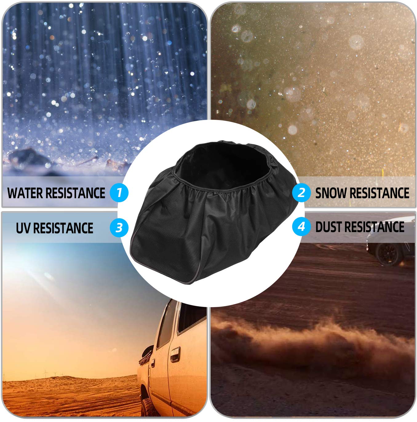 Funda de cabrestante impermeable, resistente 600D transpirable tela Oxford a prueba de polvo, compatible con la mayoría de cabrestantes eléctricos de 850-17000 libras, interior/exterior - (21.5 x 9.5 x 7.5 pulgadas)