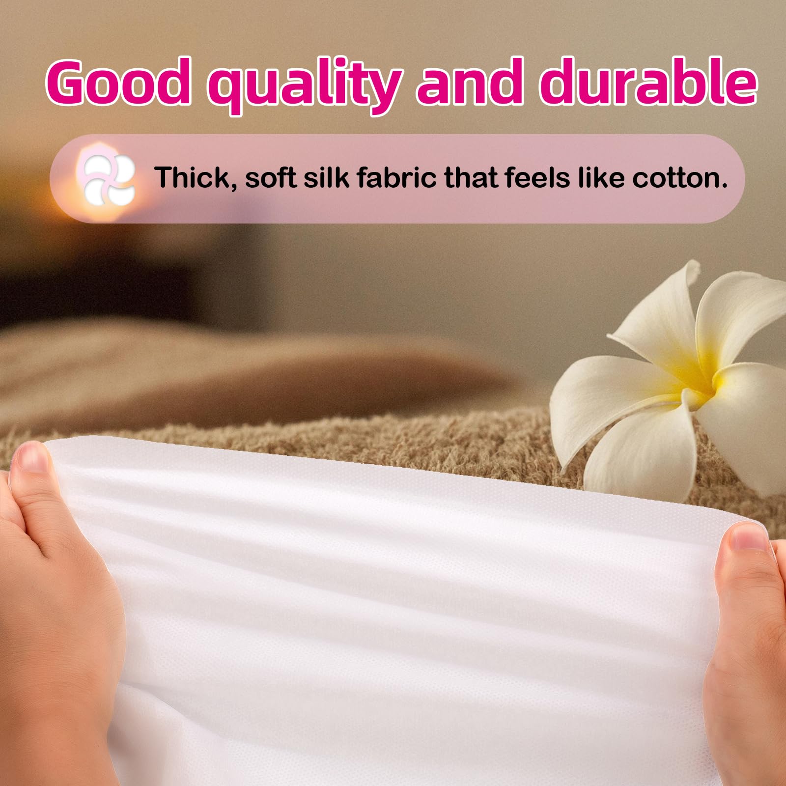 INNOVIO - Fundas desechables para cuna facial, 300 unidades, de grado médico, lujosas, suaves y no tejidas para mesa y silla de masaje, fundas desechables para reposacabezas de 16 x 12 pulgadas
