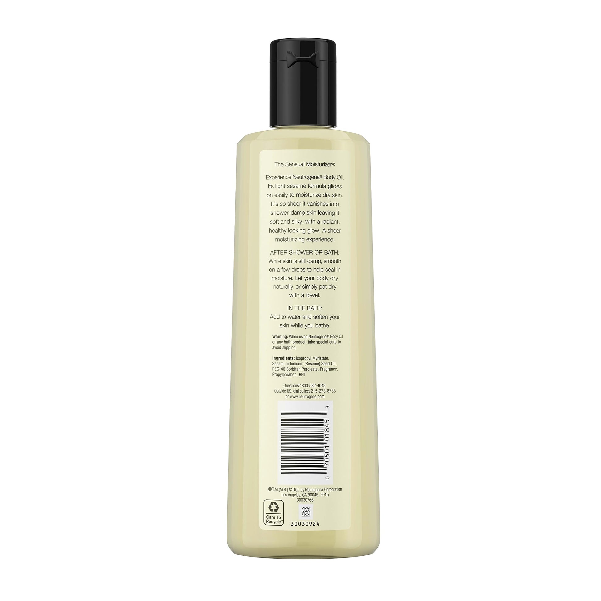 Neutrogena - Aceite Corporal Light Sesame, Unisex, 16 oz