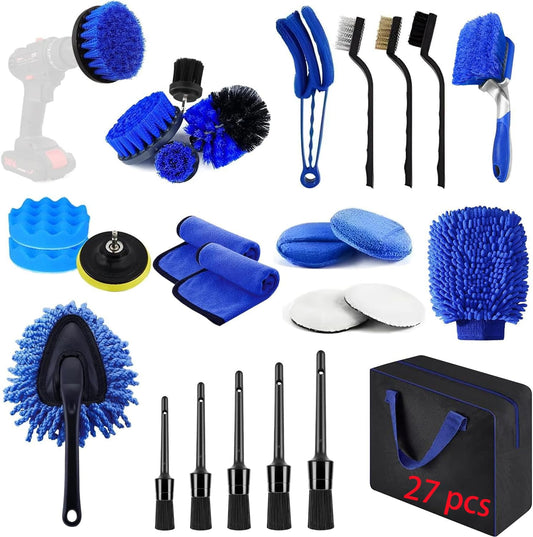 Juego de Cepillos para Limpieza de Coches TAGNEFLOR Estilo I Profesional de Cuidado automotriz