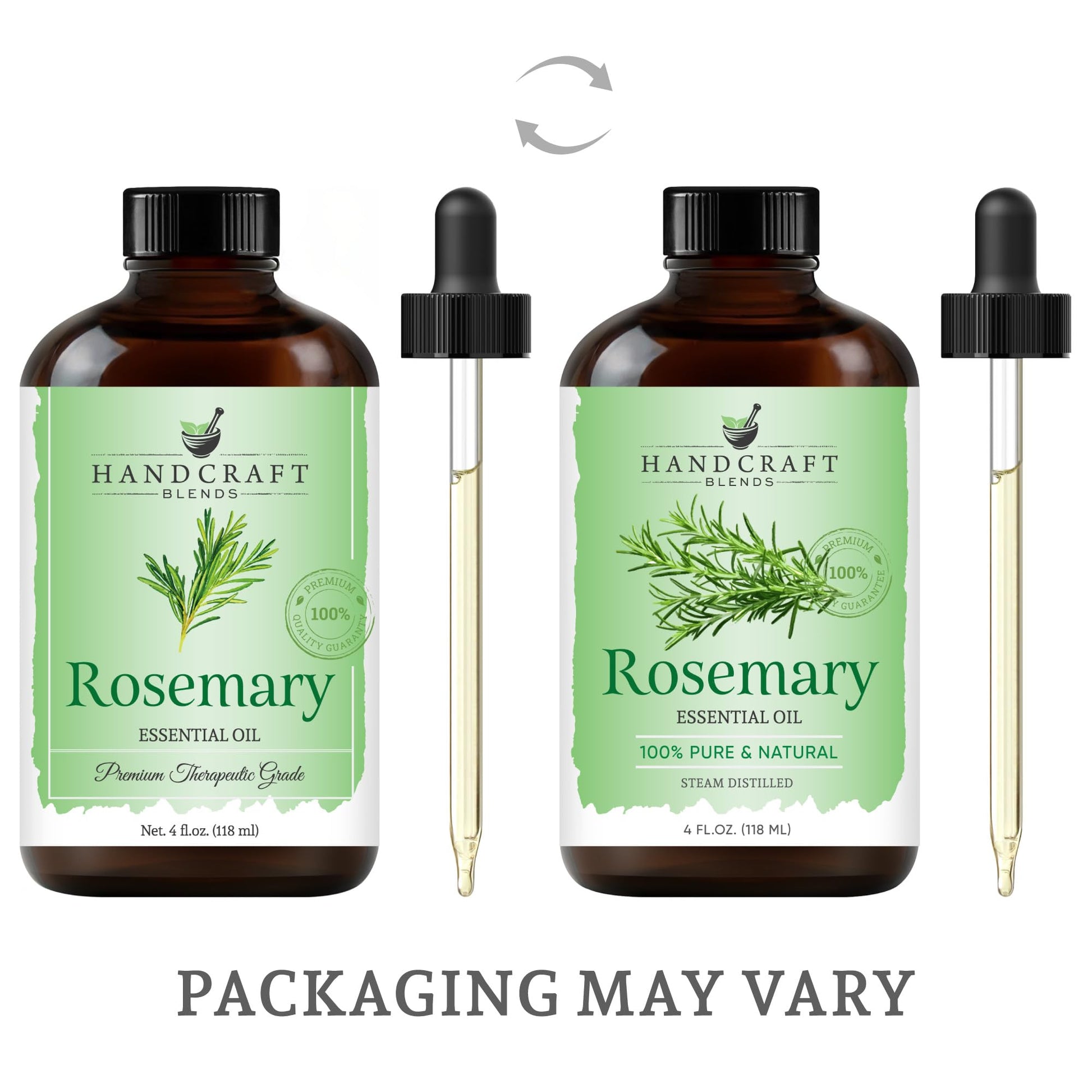 Handcraft Blends Handcraft Rosemary Essential Oil - Huge 4 OZ - 100% Pure & Natural â€“ Premium Therapeutic Grade with Premium Glass Dropper