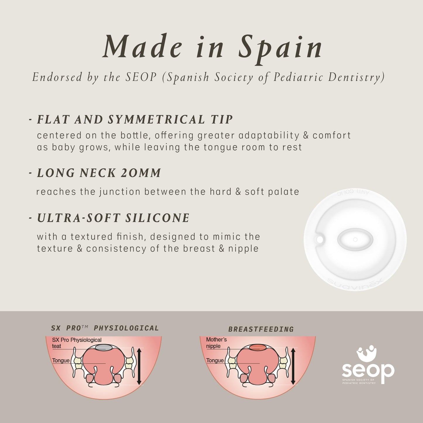 Biberón Anticólicos Suavinex Beige 0 Meses