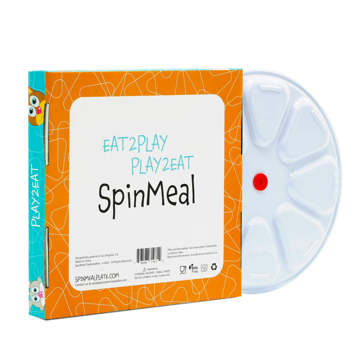 SpinMeal Plate - Healthy Nutrition Plate for Picky Eaters - Spin the Arrow - Meals Are Fun Again