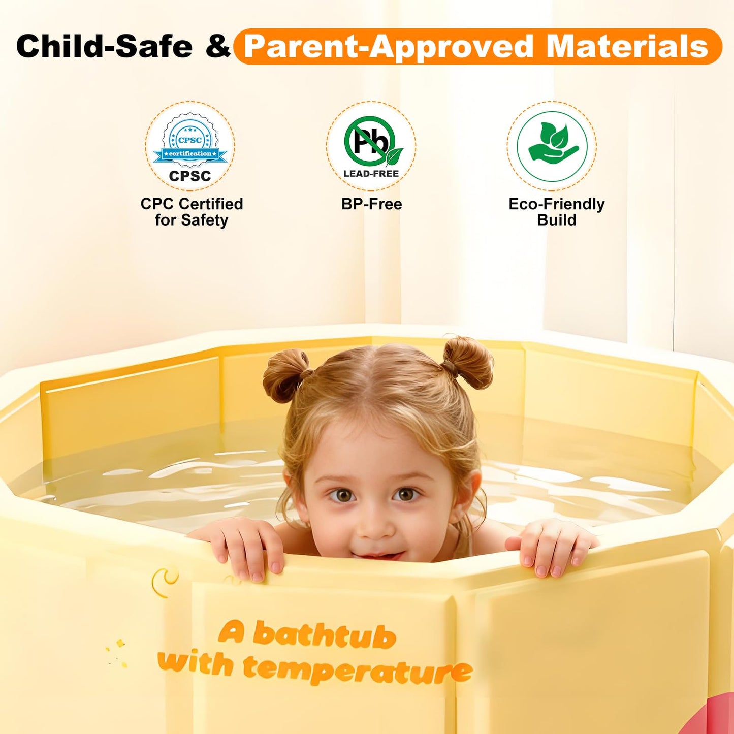 tina portátil para niños de 27.5 x 31.5 pulgadas, plegable, sin instalación, tina de hielo para ducha, baño, spa caliente, tina de pie