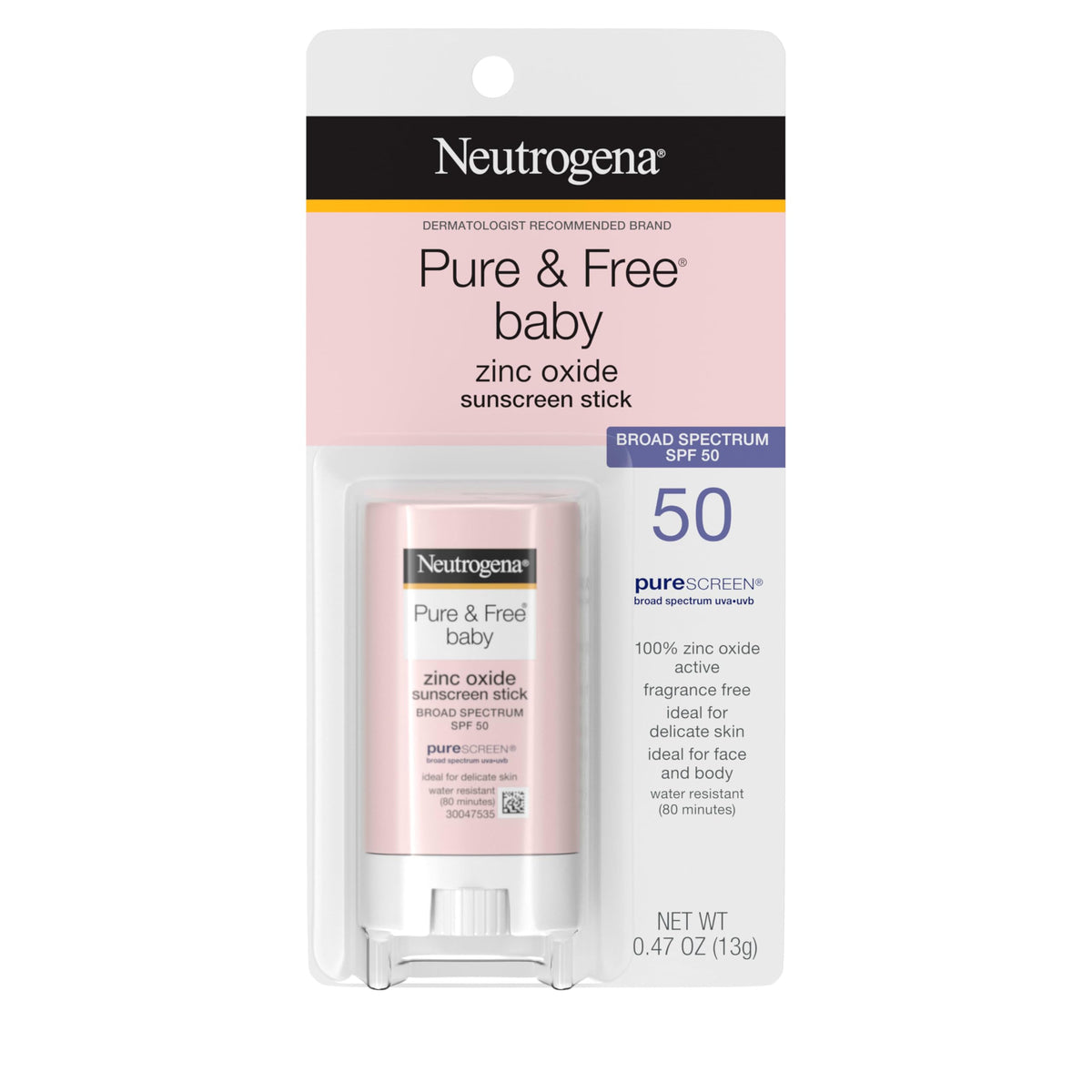 Protector Solar Mineral Neutrogena Blanco Amplio Espectro SPF 50 Resistente al Agua para Bebé
