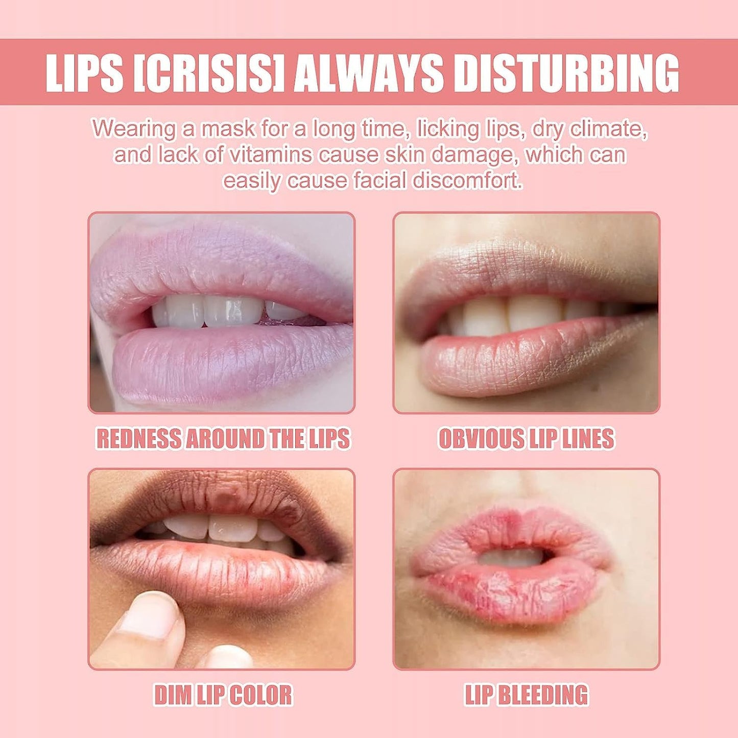 Conjunto de 4 Mascarillas Nutritivas para Labios, Bálsamo Reparador Labial para Dormir. Tratamiento Nocturno para Labios Secos. Cuidado Hidratante para Labios Agrietados.