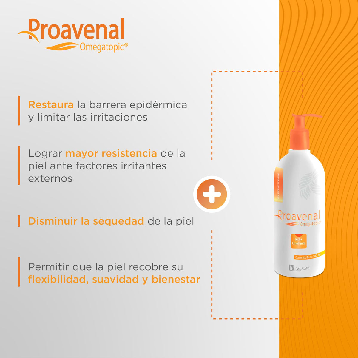 PANALAB Proavenal Omegatopic Leche Emoliente Hidratante 500ml