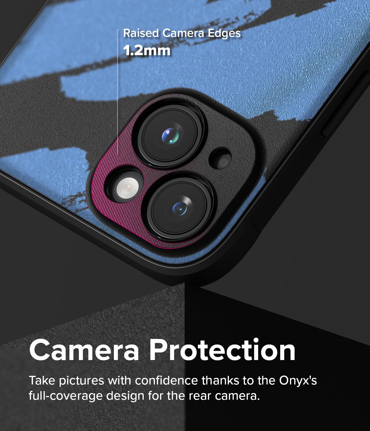 Funda Antideslizante Ringke Onyx Blue Brush de Tacto Agradable para iPhone 15
