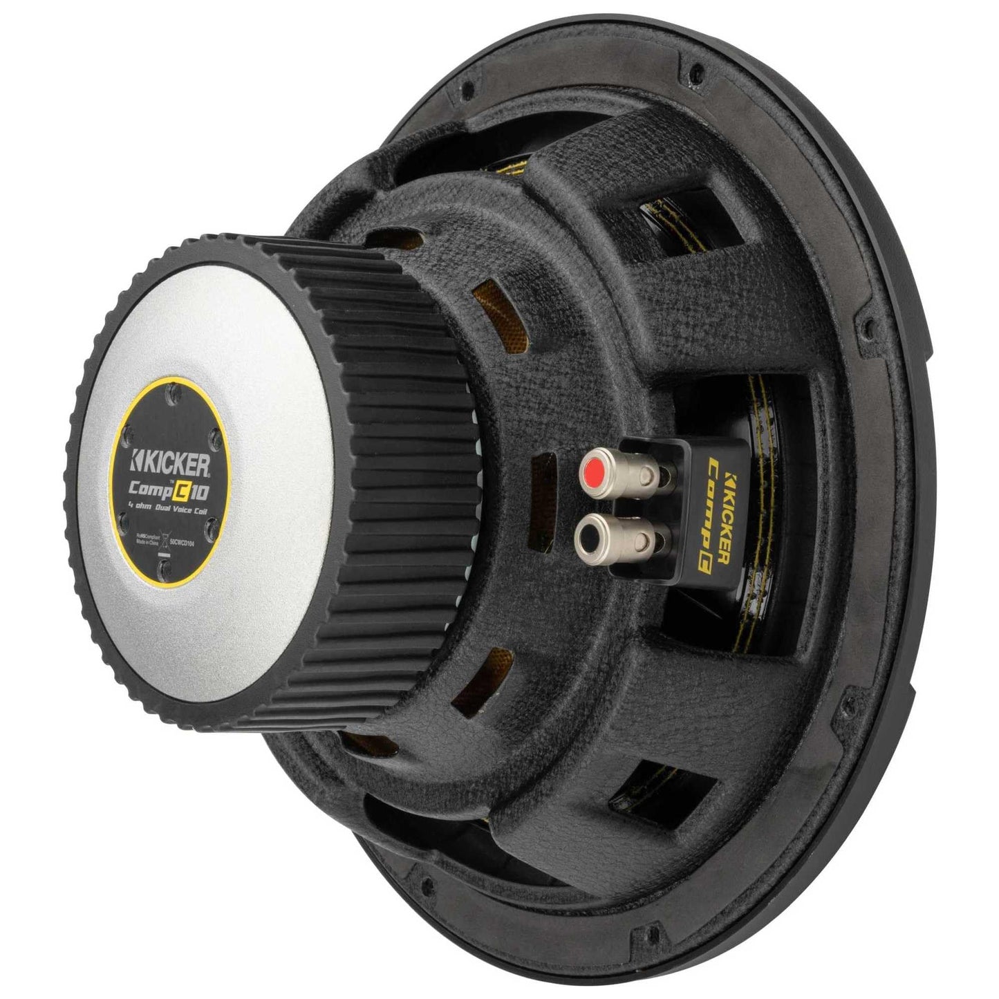 Kicker 50CWCD104 CompC Subwoofer de 10 pulgadas, doble 4 ohmios