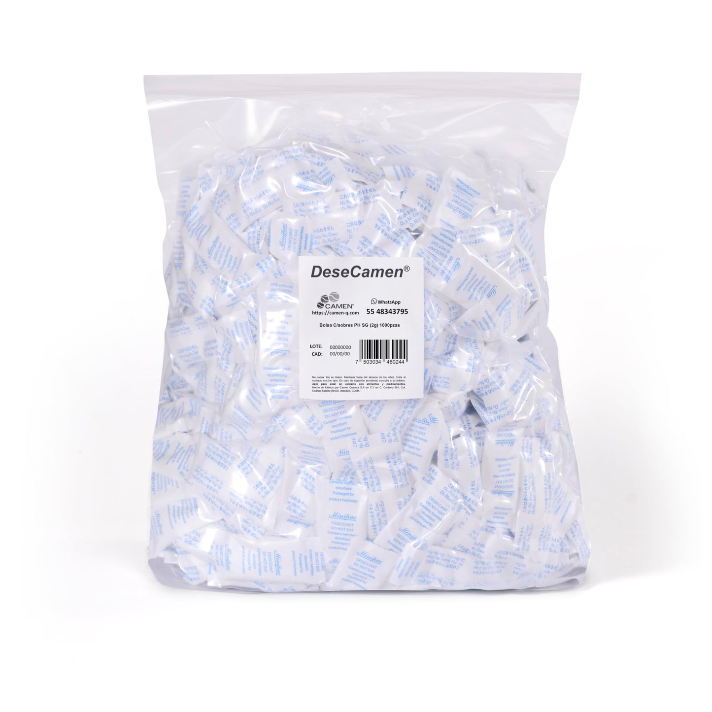 Silica Gel Deshumidificador (2g - 100pz) Gel de Sílice Para Humedad
