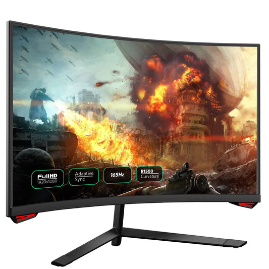Fiodio Monitor LED Curvado de 24 Pulgadas de 144 Hz Full HD 1080P HDMI VGA, Compatible con Montaje en Pared VESA (Cable DP Incluido), 24H3G