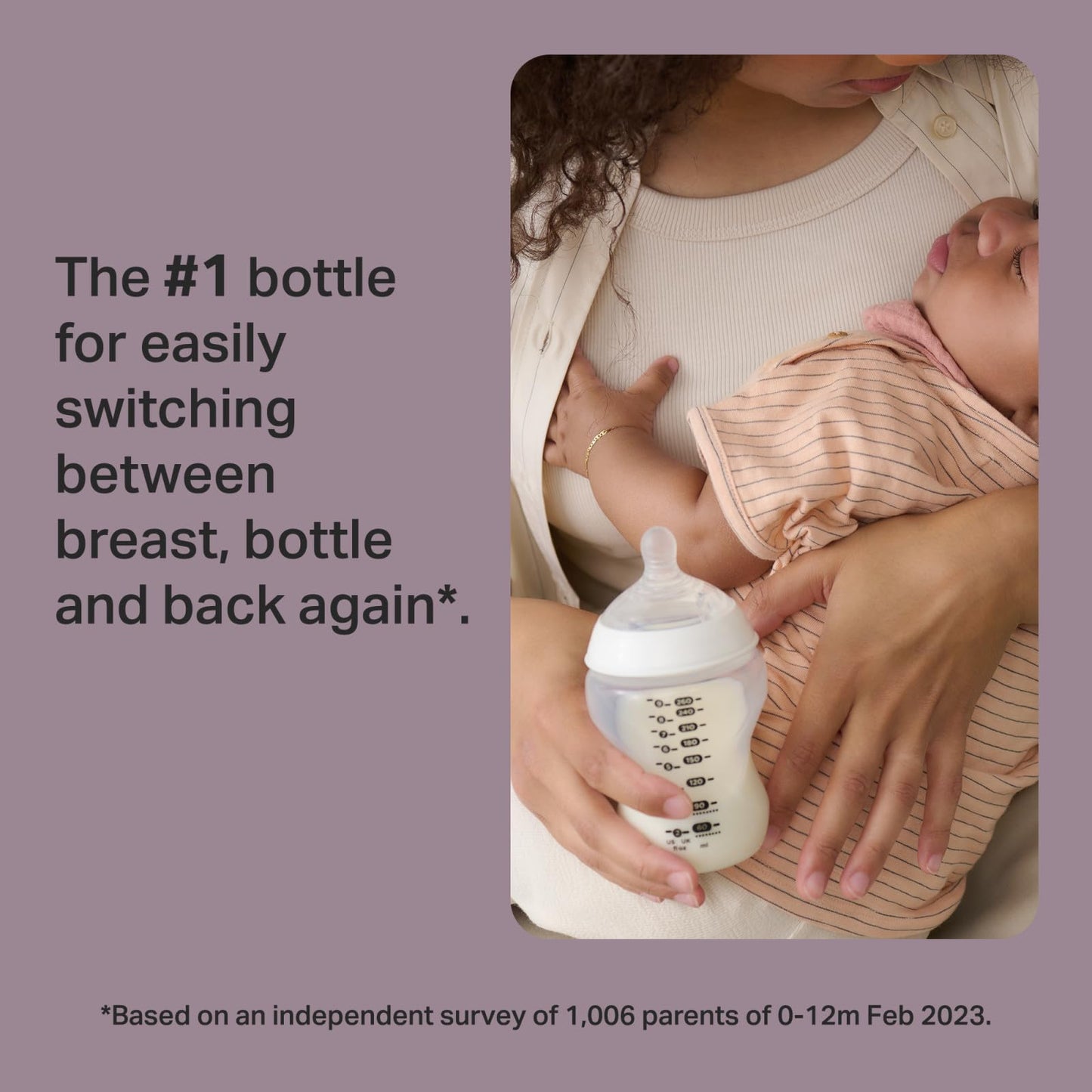 Set de Biberones Tommee Tippee Natural Start Transparente con Tetinas de Flujo Lento y Medio Autesterilizable para Bebé