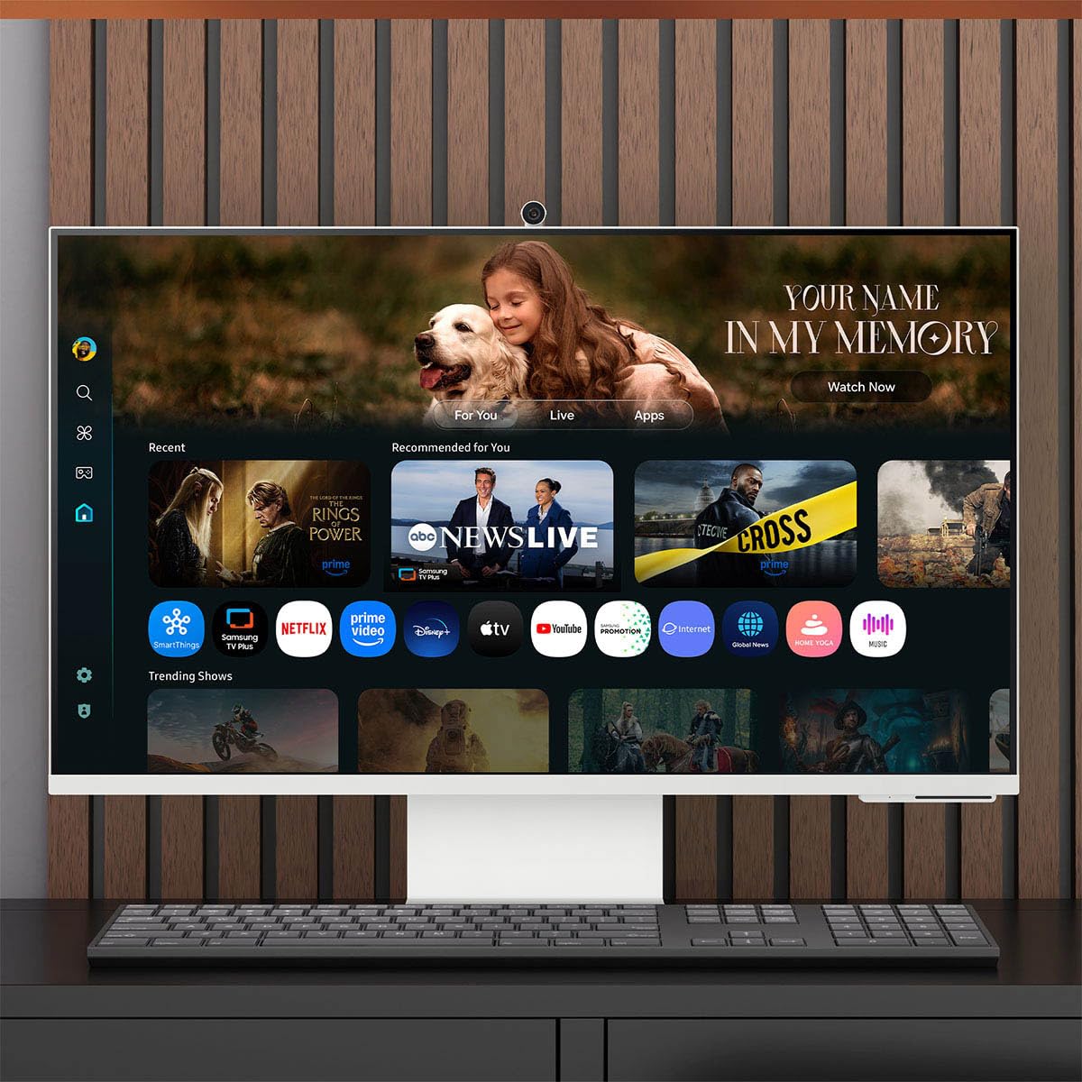 Samsung 32" Smart Monitor M80F 4K AI, Smart TV Apps, Conversión 4K AI, Optimizador de imágenes, Knox Security LS32FM801ULXZX