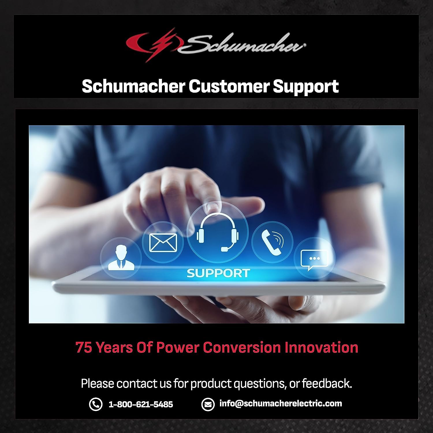 Schumacher Electric DSR Pro Series 6V / 12V Cargador de batería con Ruedas y Motor de Arranque – Cargador de batería de Coche Resistente y mantenedor – Totalmente automático – 125/250 amperios