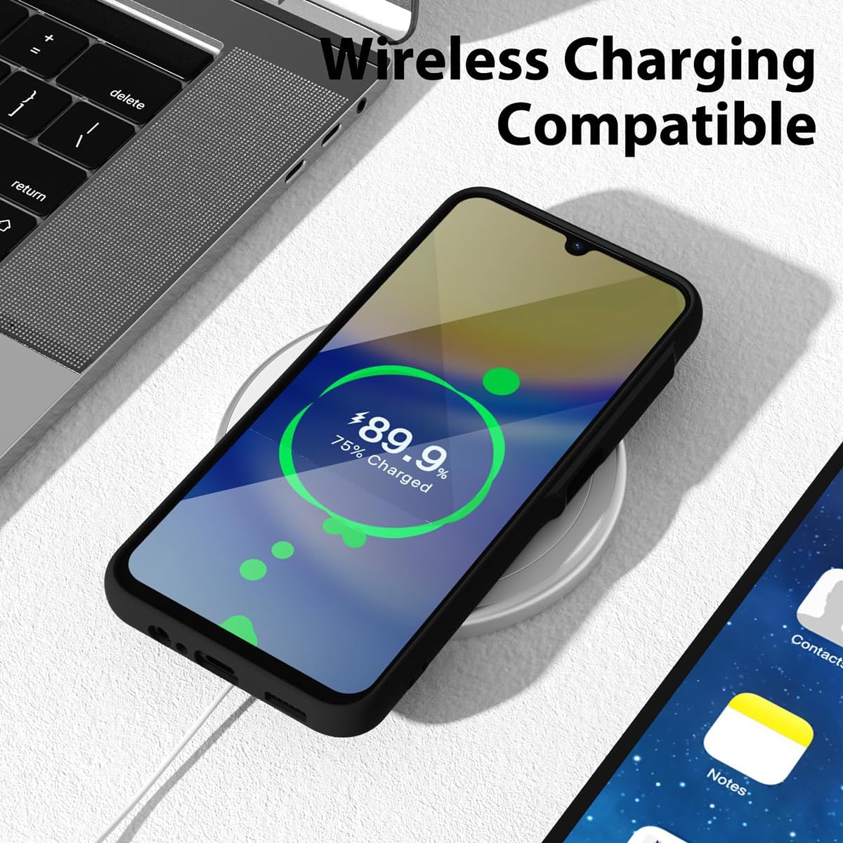 Funda para iPhone 16 Pro MAX QWYJ Negro Ultrafina TPU Matte Minimalista