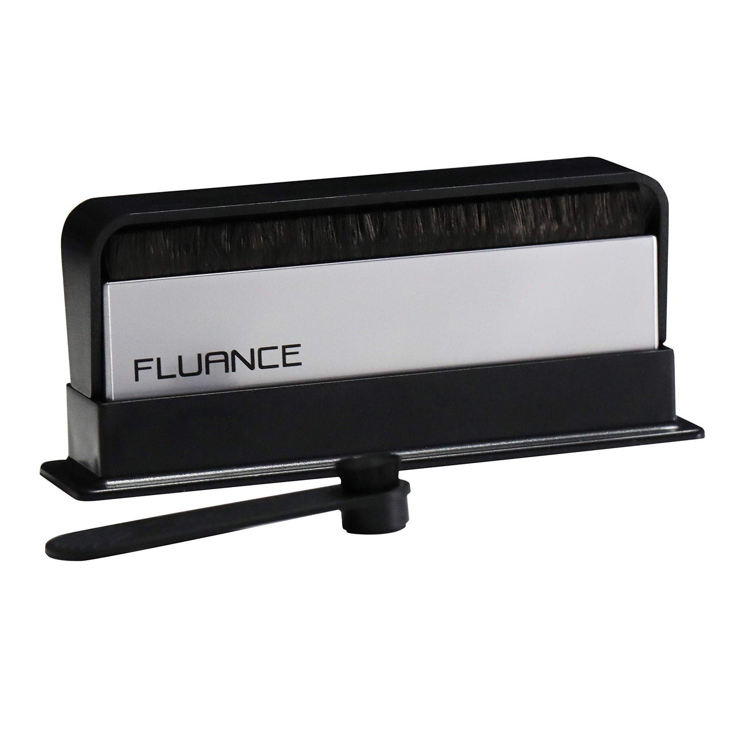 Kit Limpieza de Vinilos Fluance Negro con Cepillo Antiestático de Fibra de Carbono y Terciopelo para Agujas y LPs