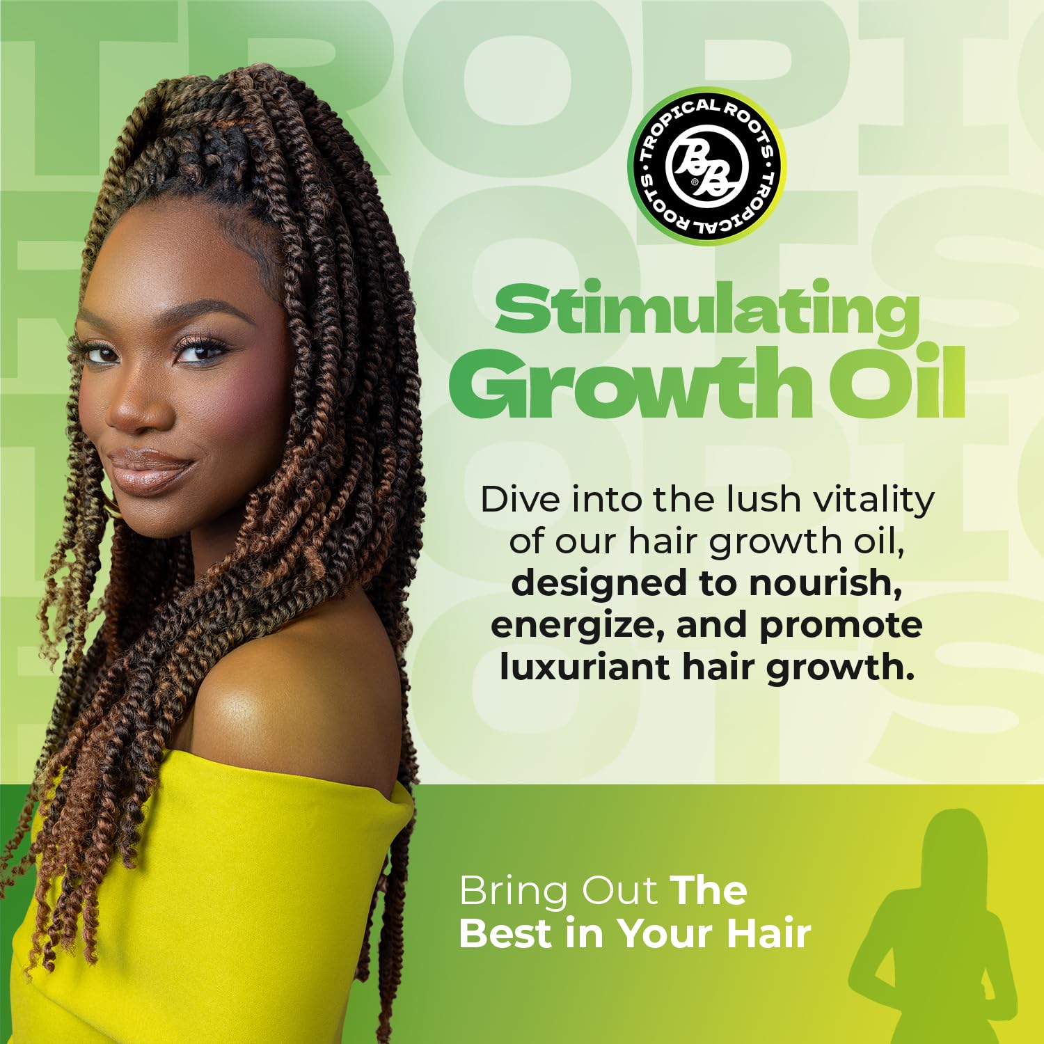 Bronner Brothers Aceite de crecimiento de raíces tropicales, 8 onzas líquidas