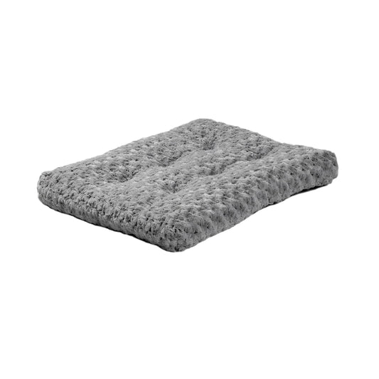 Cama para mascotas MidWest Homes for Pets, cama de lujo para perros y gatos, ideal para jaulas de perros, lavable a máquina y apto para secadora, Gris, 24 pulgadas
