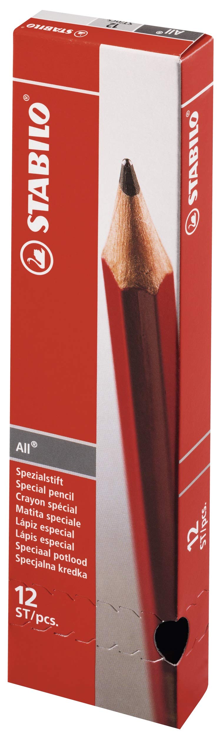 Lápices de Colores Stabilo Blanco 3,3 mm para Superficies Variadas