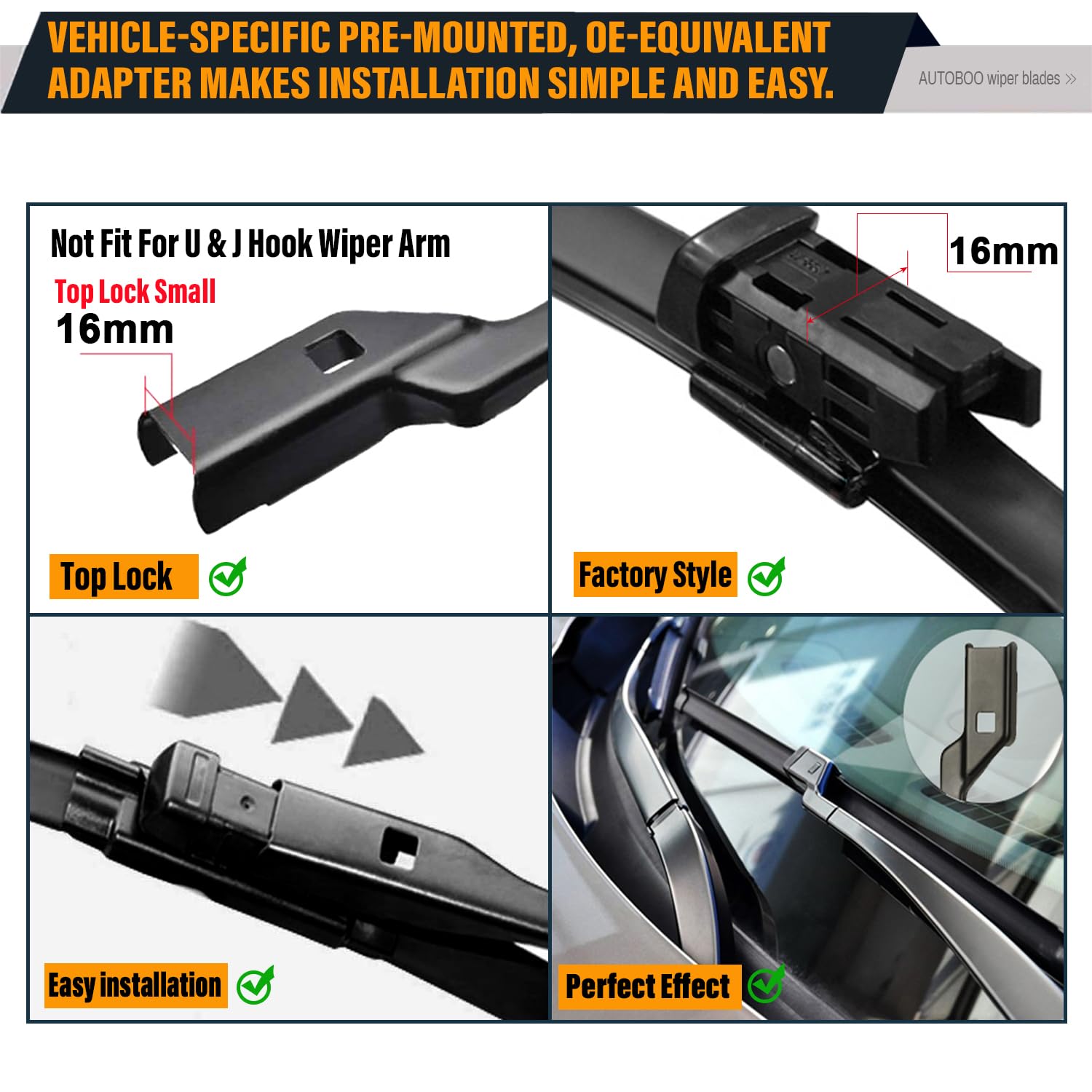 AUTOBOO - Limpiaparabrisas de repuesto para Tesla Model 3 2017 2018 2019 2020 2021 2022 2023 2024 2025 Modelo Y 2020 2021 2022 2023-2023 25 -Calidad original de fábrica (paquete de 2)
