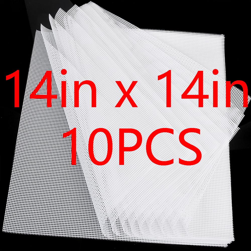 Kispog 10 Pcs/Sets Silicone Dehydrator Sheets for Food Dehydrator & Freeze Dryer, 14x14 in