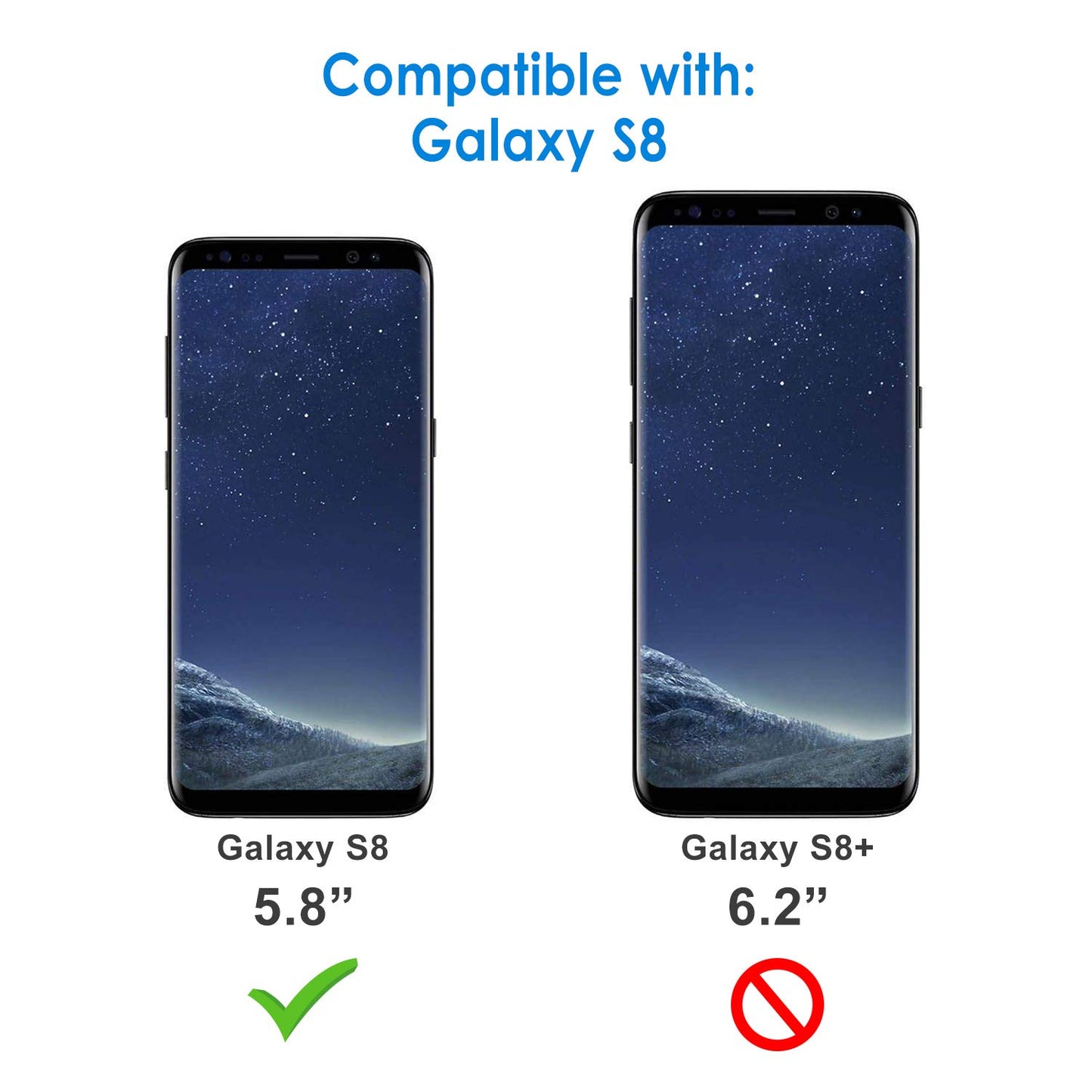 JETech Funda Slim para Samsung Galaxy S8, Carcasa Teléfono Delgado con Absorción de Impacto y Diseño de Fibra de Carbón (Negro)