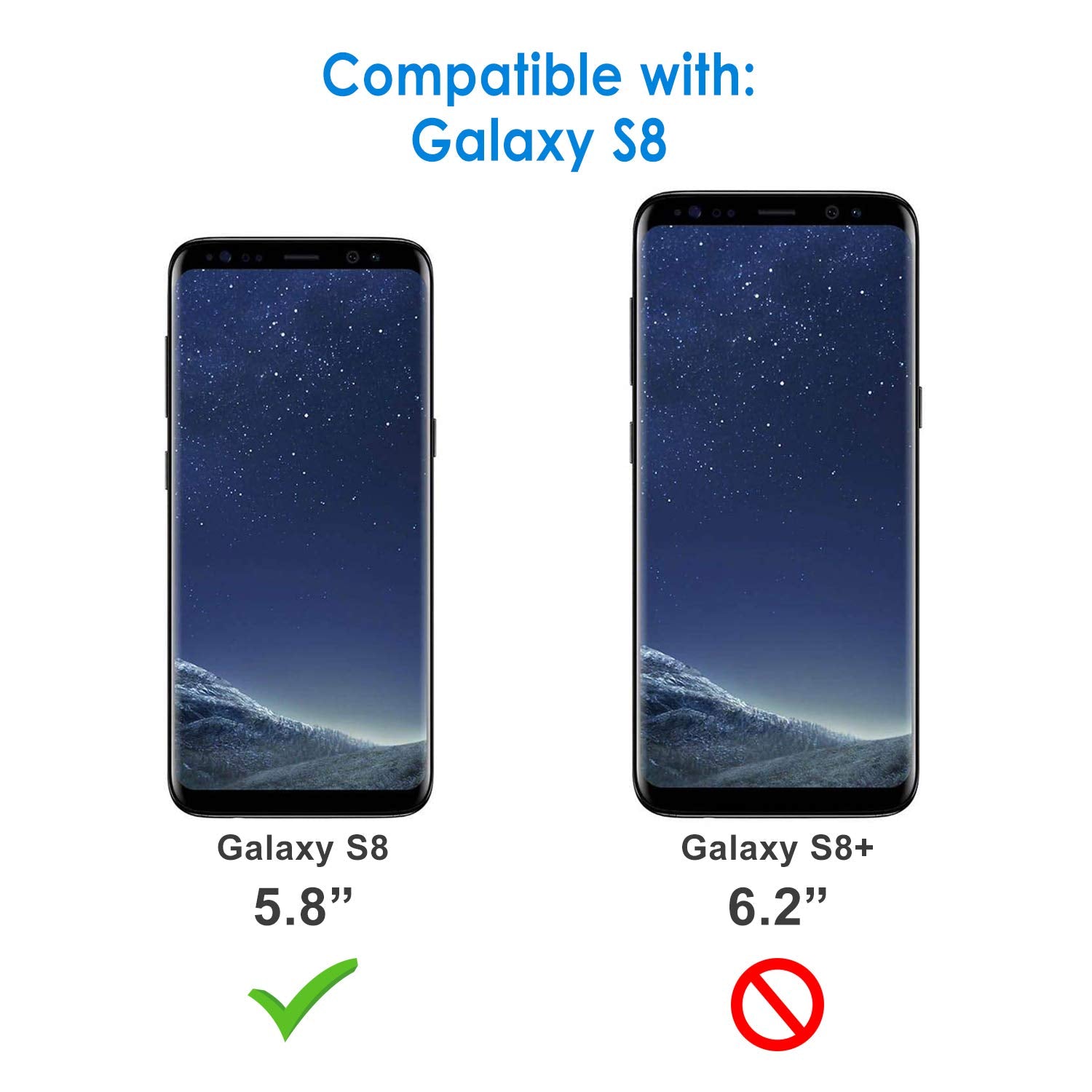 JETech Funda Slim para Samsung Galaxy S8, Carcasa Teléfono Delgado con Absorción de Impacto y Diseño de Fibra de Carbón (Negro)