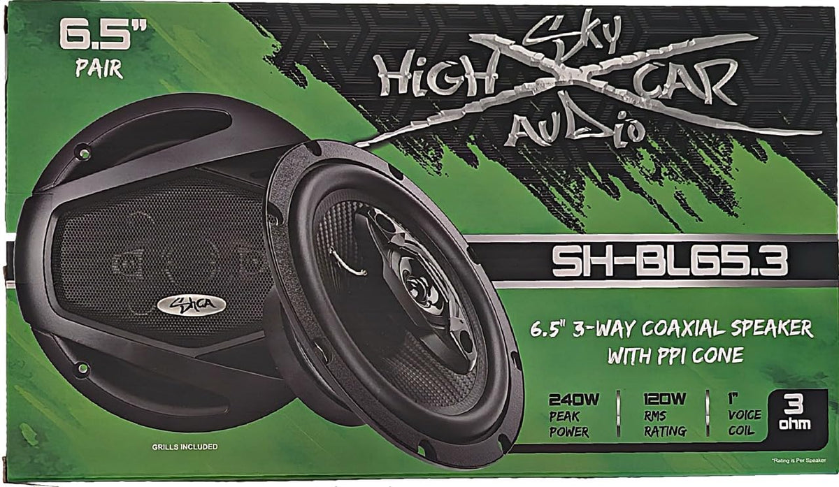 Altavoces Coaxiales Sky High Car Audio 6.5 Pulgadas 3 Ohmios